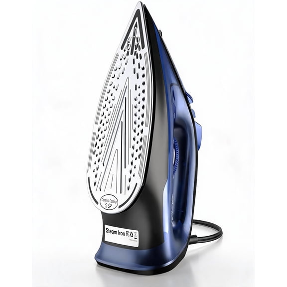 Steam Iron with Rapid Heating and Ceramic Coated Soleplate in Dark Blue