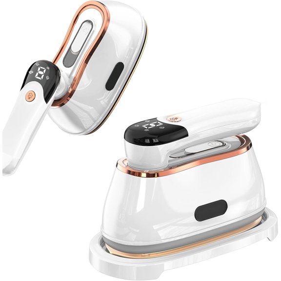 Steam Ironing Machine, Ceramic Glazed Large Panel Hanging Hot Press with 180 Degree Rotating Handle, Portable Ironing Machine Suitable for Wool, Silk, Cotton, Linen & Synthetic Fibers