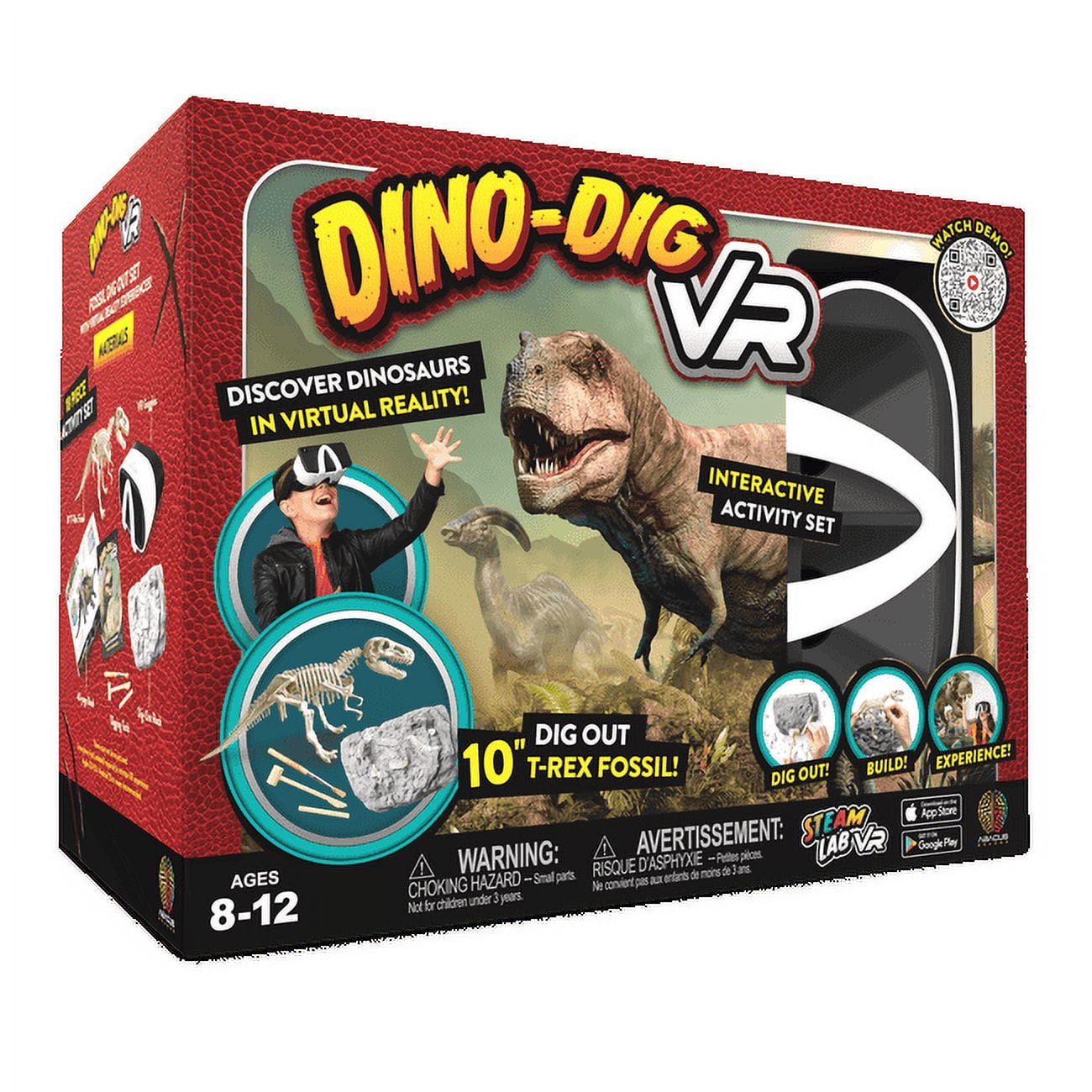 Steam Lab VR Dino Dig Virtual Reality Science Kit for Kids, STEM