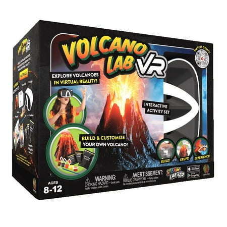 Abacus Brands Interactive Immersive Learning Volcano Lab VR Science Kit for Kids with VR Goggles
