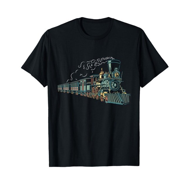 Steam Railroad Engine Railway Station Train TShirt