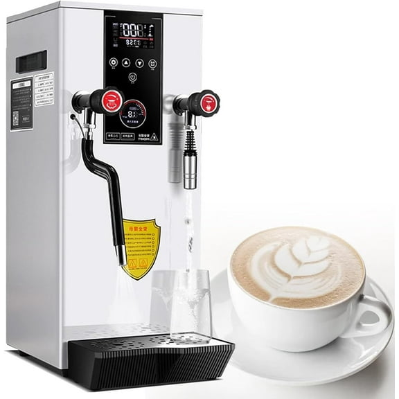 12L Commercial Milk Frother, 2500W Automatic Steam Boiling Water Machine, Electric Steam Milk Frothing Machine, Espresso Coffee Milk Foam Machine