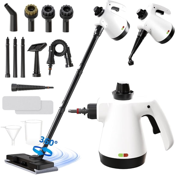 Steam Machine Layout Steam Mop, Detachable Cleaner 16-in-1 Lightweight Handheld Steamer for ...