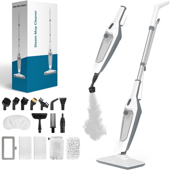 Steam Mop for Floor Cleaning, 12 in 1 Handheld Steam Cleaner for Home, Floor Steamer for Hardwood Windows Tile Laminate Shutter & Clothes with Attachment
