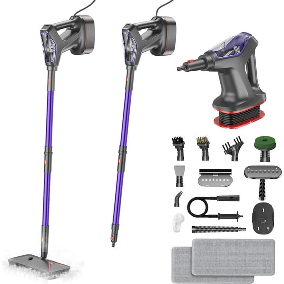Steam Mop for Floor Cleaning, Heavy Duty 29-in-1 Steam Cleaner for Home with Detachable Handheld Steamer, for Hardwood, Tile, Walls, Grout, Windows, Furniture and Decks