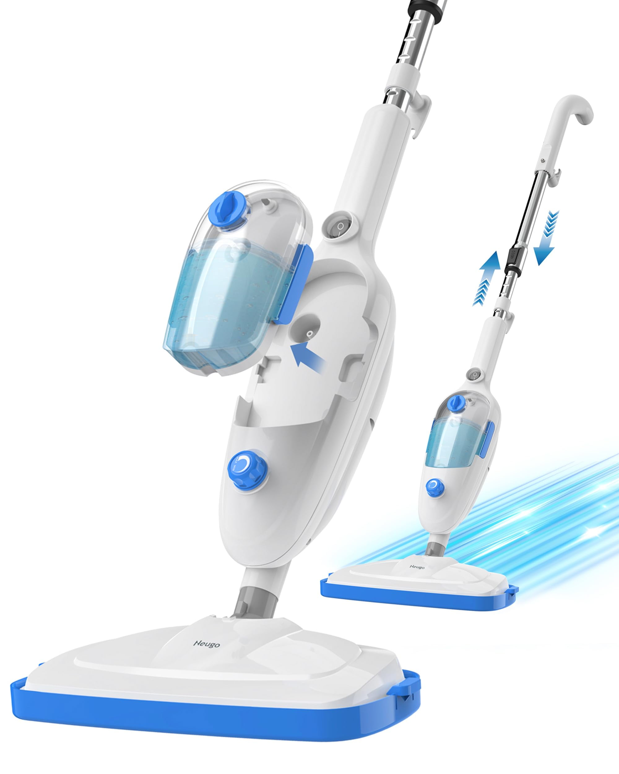 Adjustable Steam Mop for Hardwood and Tile Floors with 23ft Cord