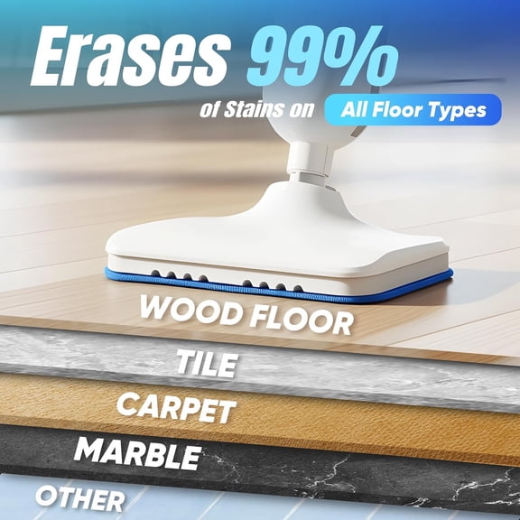 Steam Mop, Multi-Surface Steam Cleaner with Handheld Steamer for Floor Cleaning, Tile & Grout, Hardwood, Carpet, Windows, Washable Pads, Lightweight Swivel Head