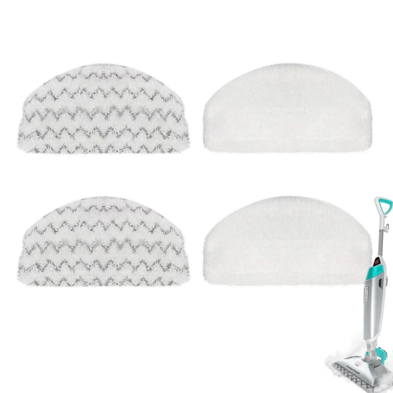 Bissell Powerfresh Steam Mop Pads Replacement, Microfiber Washable