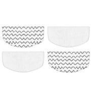 4 Pack Microfiber Steam Mop Pads Compatible with Bissell Powerfresh 1940/1544/1806/2075/2685A Series, 2 Striped + 2 Plain White, Washable & Reusable