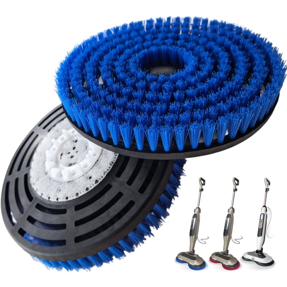 Steam Mop Pads Replacement Brush Head for Shark Steam and Scrub Mop S7000/S7001/S8201/s7201 Series Brush Heads with Nylon Bristles, Deep Clean Hardwood & Tile Floors, Scratch-Free Polish