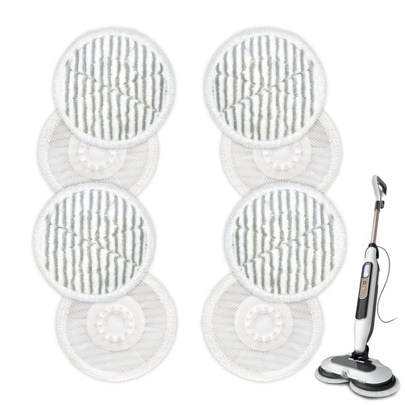 Steam Mop Pads Replacement for Shark S8000 S8001 S8002 S8200 S820 S8201 S7001 S7201 S7000 S7005 S7020 S7001 S7020 7001 S7201 7003 Steam Scrub, Dirt Grip Soft Washable Scrub Pads 8 Pack