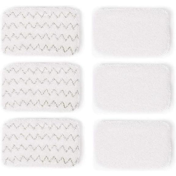 Steam Mop Pads for Bissell 1252 1606670 1543 1652 1132M 1530 11326 Symphony and Steam Vacuum Cleaner Series Replacement 6 Pack