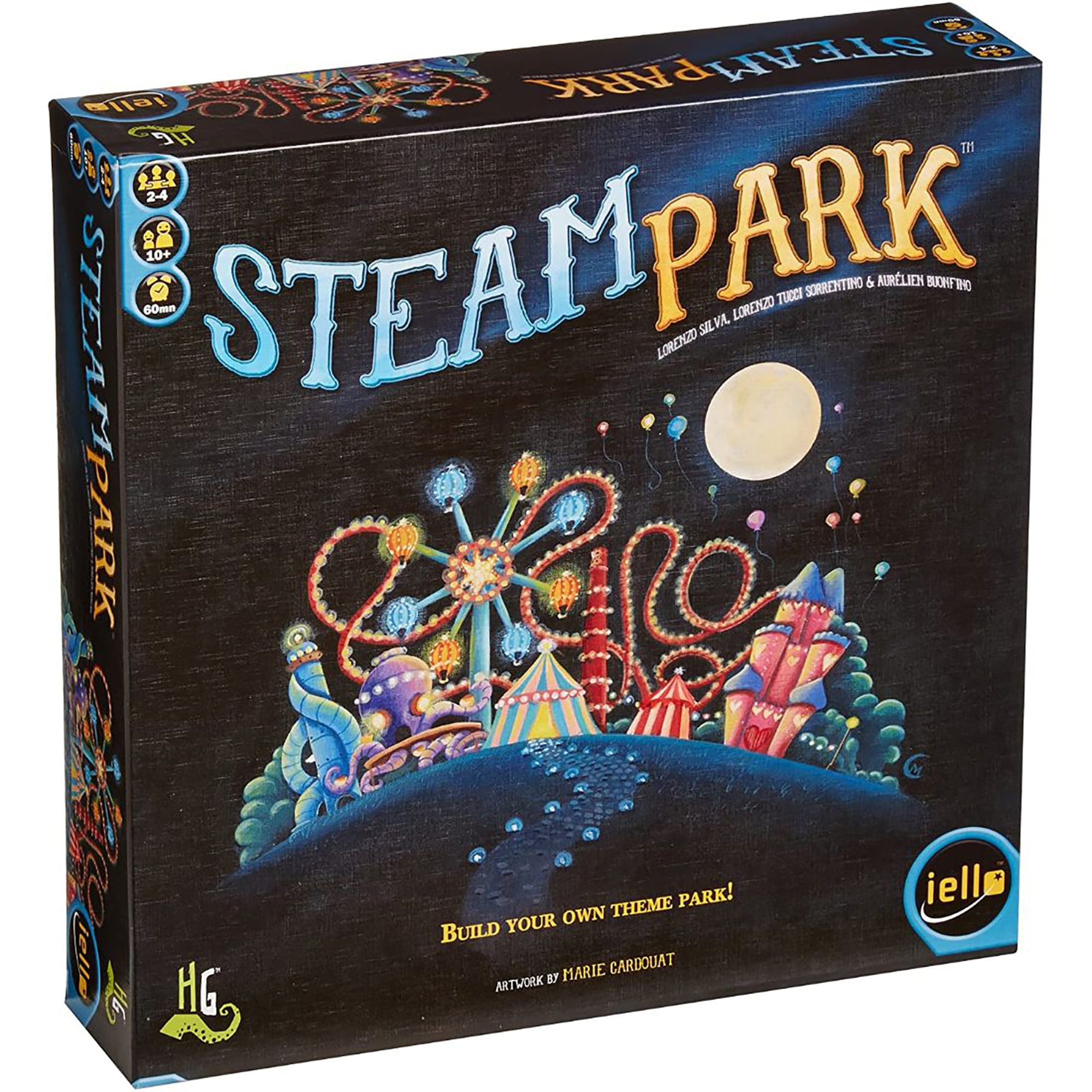 Steam Park - IELLO Theme Park Board Game, Ages 10+, 2-4 Players, 60 Min