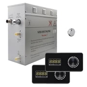Steam Planet GH6LBA Superior Encore 6 kW Self-Draining Steam Bath Generator Kit & Dual Horizontal Digital Keypad, Black
