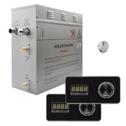 Steam Planet GH9LBA Superior Encore 9 kW Self-Draining Steam Bath Generator Kit & Dual Horizontal Digital Keypad, Black
