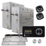 Steam Planet GH18LBX Superior Encore Plus 18 kW Self-Draining Steam Bath Generator Kit & Bluetooth Horizontal Digital Keypad, Black