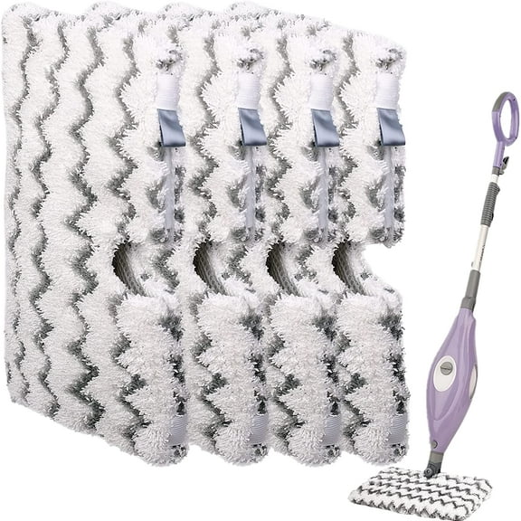 Steam Pocket Mop Replacement Pads for Shark S3500 Series S3501 S3601 S3550 S3901 SE450 S3801CO S3601D S2901 S2902 Steam Pocket Mop-4 Pack-grey