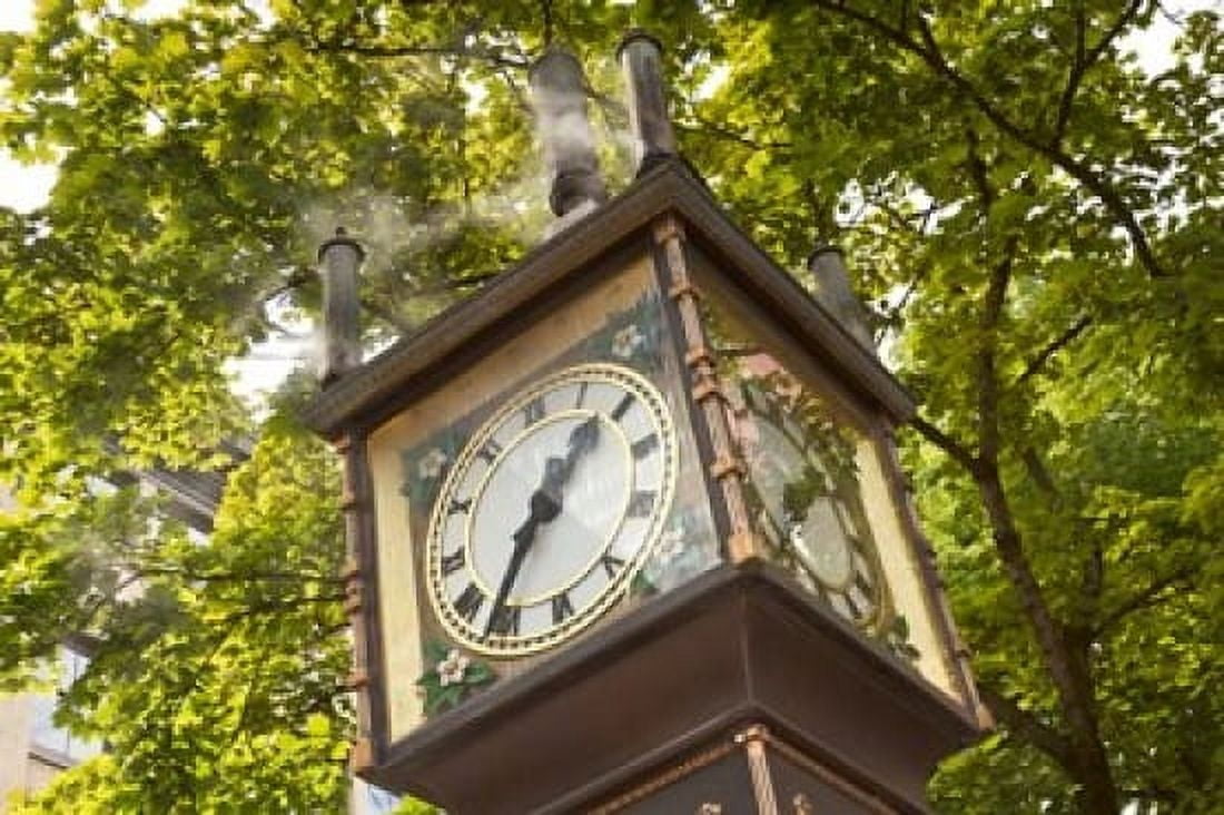 Steam Powered Clock Canvas Art - William Sutton DanitaDelimont (26 x 18)