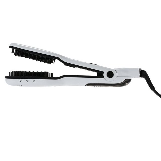 Steam Professional Flat Iron Hair Straightener Straightening Iron Brush