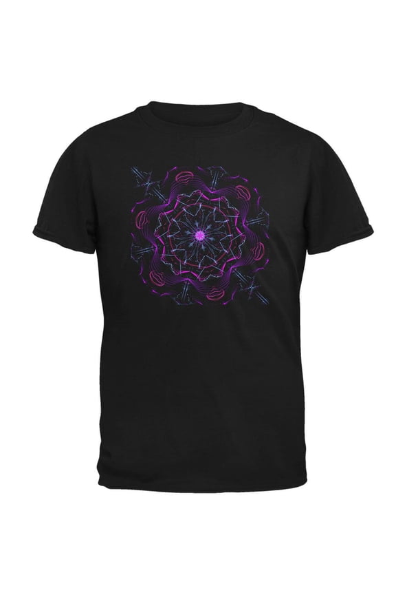 Steam Punk Gear Mandala Mens T Shirt Black LG