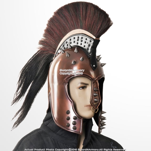 Steam Punk Greek Trojan Corinthian Helmet with Spikes Wild Wild West