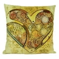 thumbnail image 1 of Steam Punk Heart and Gears Pillow Cover | Home Decor | Throw Pillow | Room Decor | Bedroom Decor | Gold Couch Pillows | Rustic Throw Pillows, 1 of 4