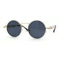 thumbnail image 1 of Steam Punk Round Circle Lens Metal Rim Retro Victorian Spring Arm Sunglasses Gold Black, 1 of 4