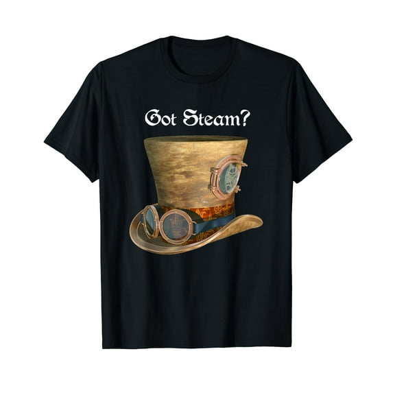 Steam Punk Top Hat Goggles Cosplay Sci Fi T Shirt Steampunk T-Shirt