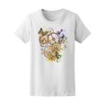 thumbnail image 1 of Steam Punk Wildflowers Keys T-Shirt Women -Image by Shutterstock, Female Small, 1 of 2