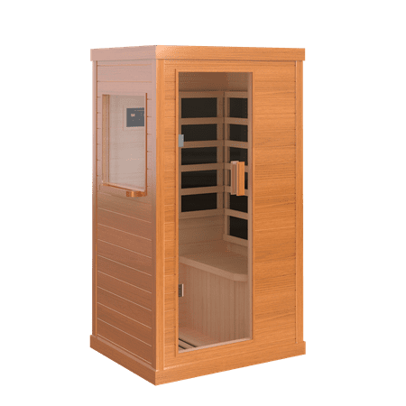 Yardmaster 900W Infrared Sauna for Home Use with 360° Full-Body Heating, Dual Bluetooth Speakers & Mood Lights - Detox Therapy for Fitness Enthusiasts, Skin Care & Stress Relief in Bathroom
