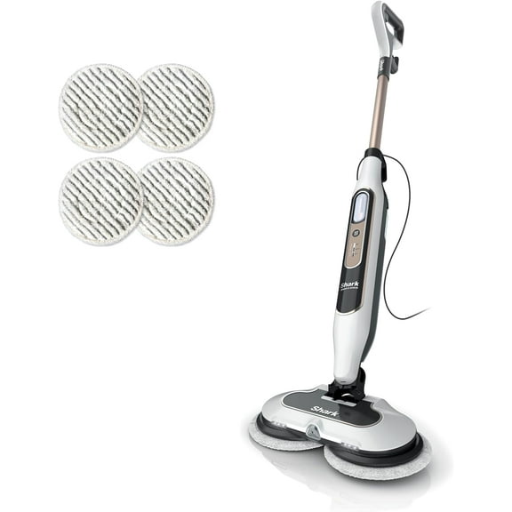 Steam & Scrub with Blaster Technology All-in-One Hard Floor Mop 3 Modes LED Headlights S8201, Rotator White