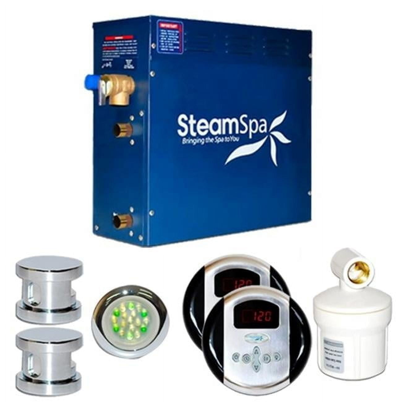 Steam Spa Royal Touch Package with 10.5kW Steam Generators - Chrome