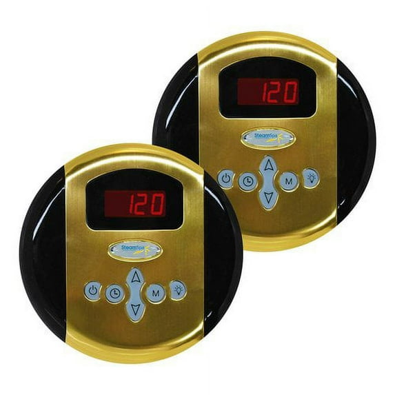 Steamspa G-Sc-2-75 Programmable Dual Steam Generator Control Panels - Brass