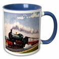 thumbnail image 1 of 3drose, Steam Train, 15oz Two-tone Blue Mug, 1 of 6