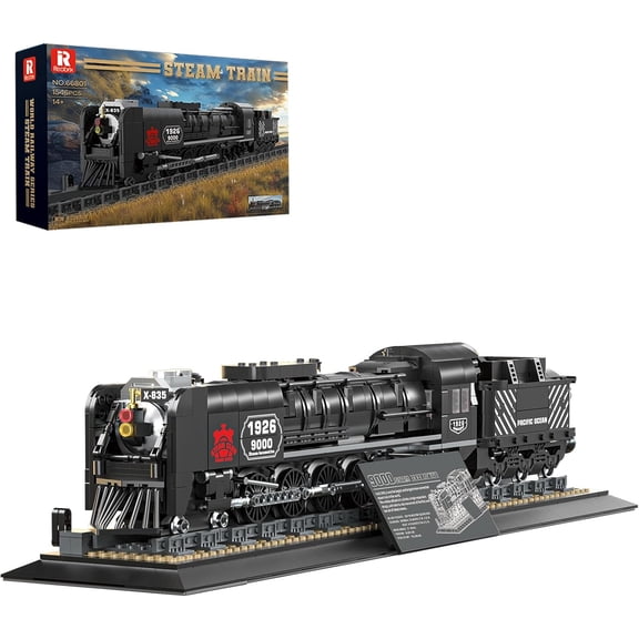 Steam Train Building Block 66801, Collectible Steam Locomotive Display Set, Classic Steam Train Model Toy, The Ultimate Gift Set for Adults 14+, 1546 PCS