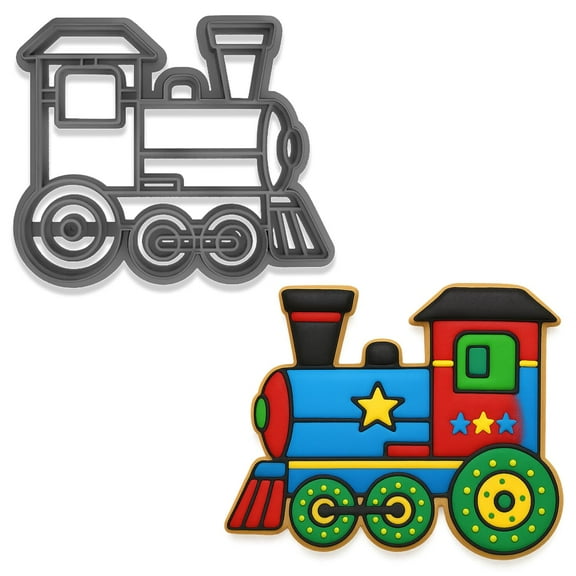 Steam Train Cookie Cutter 4x3.34" for Baking Fondant Clay Gifts Kitchen