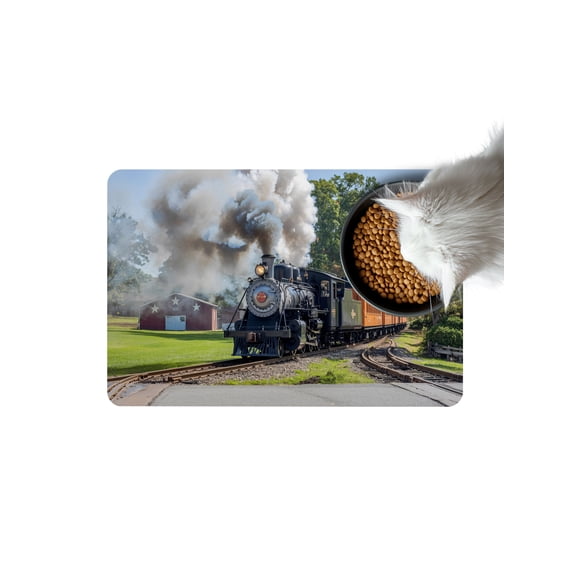 Steam Train Doormat Non Slip Diatomaceous Earth Door Mat Absorbent Quick Dry Soft Washable Entrance Rug for Bathroom Laundry Room 24"x36"