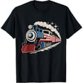 Steam Train Driver American Flag T-Shirt - Walmart.com