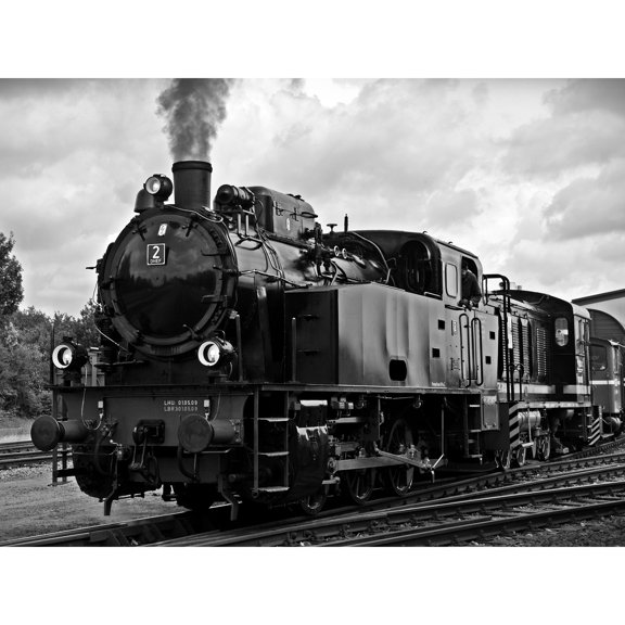 Steam Train Engine Large Wall Art Print