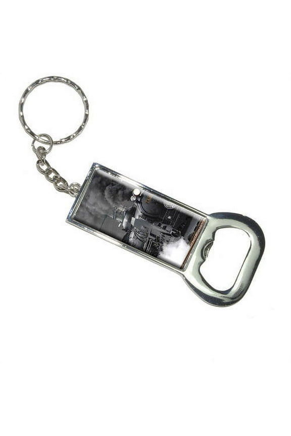 Steam Train Engine Locomotive Keychain Bottle Bottlecap Opener