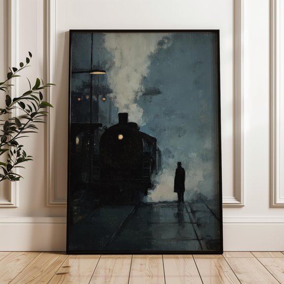 Steam Train Impressionist Railway Poster