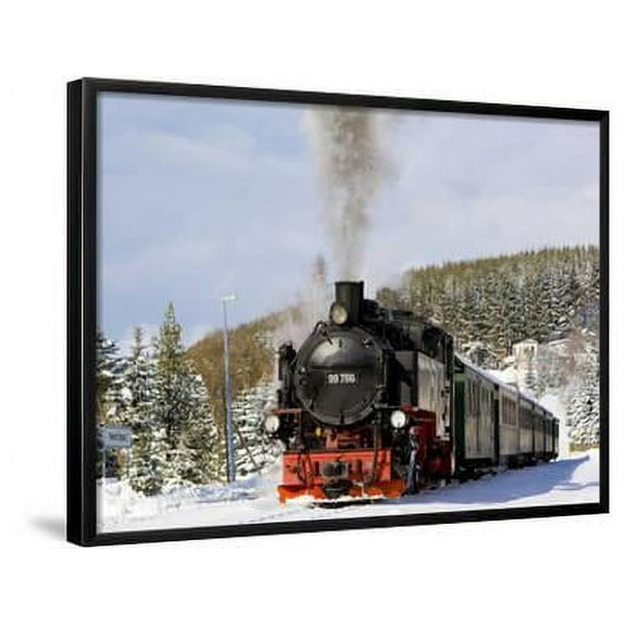 Steam Train, Oberwiesenthal Cranzhal Fichtelbergbahn, Germany, Framed Art Print Wall Art by phbcz Sold by Art.Com