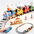 thumbnail image 1 of Remote Control Train Set for Kids w/Steam, Music & Lights Choo Choo Train for Toddlers, Electric Train Set with Tracks, Magnetic Connection Train Toys Christmas Birthday Gifts for Boys Girls 3 4 5 6+, 1 of 8