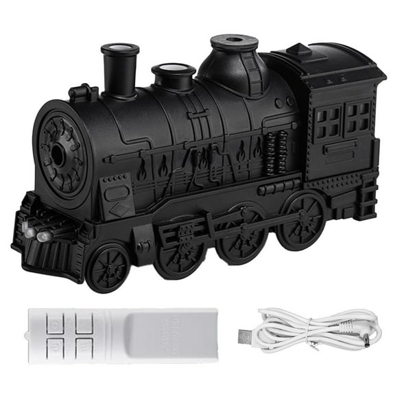 Steam Train Style Essential Oil Diffuser 300ml Features Auto Shut Off and Ambient Light Options for Peaceful Spaces