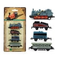 thumbnail image 1 of Steam Train Toy Set 8.74 Inch Alloy Locomotive With 4 Connectable Cars For Boys Girls Gift, 1 of 6