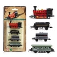 thumbnail image 1 of Steam Train Toy, ZzCityTK Alloy Engine Regenerative Car Model, Mini Portable Vintage Style Children's Car Train Set with 4 Locomotives, Red, 1 of 6