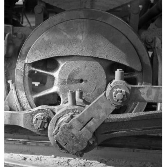 Steam Train Wheel Poster Print - 18 x 24 in.