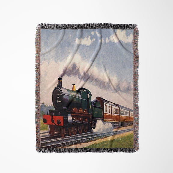 Steam Train, Woven Blanket