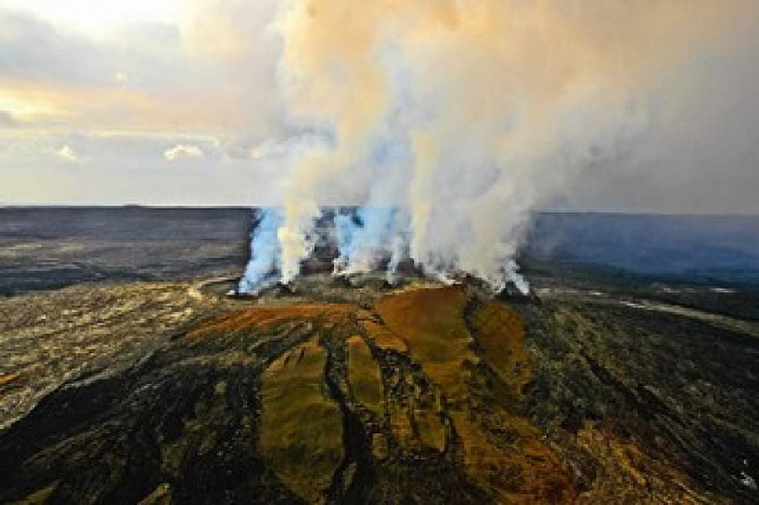 Steam erupting from a volcano Kilauea Kauai Hawaii USA Canvas Art - Panoramic Images (36 x 24)