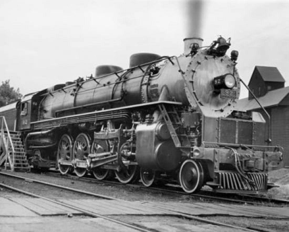 Steam train on a railroad track Canvas Art - (18 x 24)